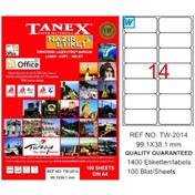 Resim Tanex Laser Etiket 100 YP 99.1x38.1 Laser-Copy-Inkjet TW-2014 
