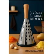 Resim Melek Moda Modacar El Rendesi - Konik Tip Ergonomik 3 Taraflı Profesyonel 304 Paslanmaz Çelik 