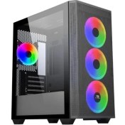 Resim Powerboost PB-P2252BB USB 3.0 Mesh Siyah 4x Ring Argb Fanlı Mid Tower Gaming Kasa 