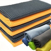 Resim Mikrofiber Araba Cam Havlu, Arı Kovanı Ultra İnce Lif Yıkama Bezleri, Çok Amaçlı Temizlik Karesi, Çayır Desenli Detaylı Havlu, Otomobil Bakımı İçin 