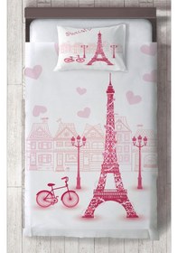 Resim Mekta Home Bebek Ve Çocuk Odası Eyfel Kule Desenli Yatak Örtüsü Renkli 
