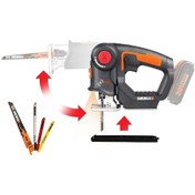 Resim Worx WX550.9 20 V Profesyonel Dekupaj ve Tilki Kuyruğu Testere (Aküsüz) 