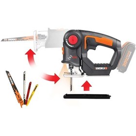 Resim Worx WX550.9 20 V Profesyonel Dekupaj ve Tilki Kuyruğu Testere (Aküsüz) 