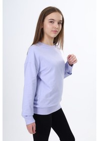 Resim Toontoy Kız Çocuk Baskılı Sweatshirt Koyu Mavi 