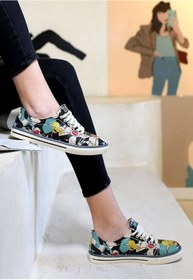 Resim Dogo Kadın Vegan Deri Çok Renkli Sneakers - Warner Bros Catch Me If You Can Tweety Tasarım 
