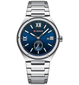 Resim Rogfer Curren Takvim Çelik Kayış Casual Erkekler Kuvars Saat, Renk: Beyaz Mavi Çok Renkli Çok Renkli 