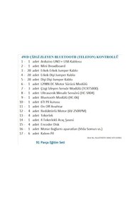 Resim 4wd Çizgi İzleyen Bluetooth Telefon Kontrollü Araç Kiti Demonte 