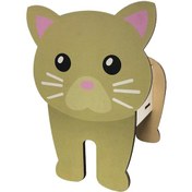 Resim Youtek Kedi Figürlü Ahşap Bitki Saksısı - 4 Ayaklı Tahta Tabanlı, Su Lekesi Önleyici, Çok Amaçlı Dekoratif Fidan Ve Çiçek Saksısı 