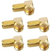 Resim electroon F Konnektör L 90 Derece Gold - 100Adet 