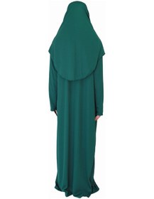 Resim Zehranaz Namaz Elbisesi Kabe Yeşili Fermuarlı Namaz Elbisesi Yeşil 