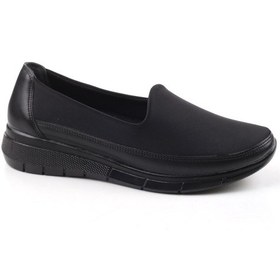 Resim Norfix 1964 Kadın Streçli Comfort Ayakkabı Siyah Krem 