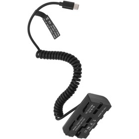 Resim Vkemall Type-c Girişli F550 Yaylı Kablolu Sahte Pil - Monitör Ve Doldurma Işığı İçin Sabit Güç Kaynağı Adaptörü 