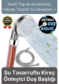 Resim Özel Üretim Zeolid Taşlı Yüksek Emisyon Güçlü Su Tasarruflu Tazyikli Kireç Önleyici Duş Başlığı Çok Renkli 