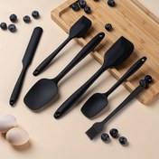 Resim 6 adet Isıya Dayanıklı Silikon Spatula Seti: Gıda Sınıfı Esnek Mutfak Pişirme Karıştırma Fırın Kazıyıcı, Yapışmaz Tencere, Mutfak Araçları için 