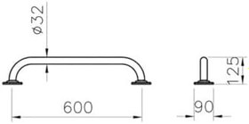 Resim VitrA Arkitekta A44449 Tutunma Barı, 60 cm 