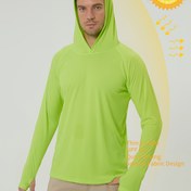 Resim Erkekler için UPF50+ Güneş Koruma Hoodie - Hafif, Hızlı Kuruyan Rash Guard, Balıkçılık, Yürüyüş, Yoga & Koşu için Nefes Alabilir Uzun Kollu UV Gömlek, Zeytin Yeşili, Makinede Yıkanabilir, Spor Tasarım, Dayanıklı Yapı, Aktif Giyim Üstü, Spor Profesyonelleri 