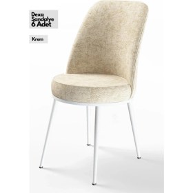 Resim Canisa Concept Canisa Dexa Serisi 1.sınıf Yemek ve Mutfak Sandalyesi 6 Adet Ayaklar Beyaz 