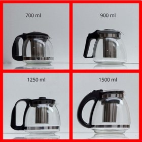 Resim Süzgeçli Cam Demlik 700 900 1250 1500 Ml Tea Pot Çaydanlık (416765099) 