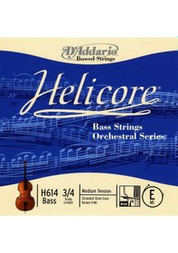 Resim D'addario H614 Helicore Tek Kontrabas Mi E Teli 3/4 Güçlü Alt Frekans Desteği Odaklanmış Rezonans Ve Dayanıklı Krom Sargı 