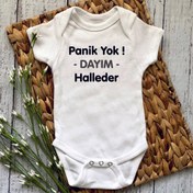 Resim Panik Yok Dayım Halleder Baskılı Bebek Body Zıbın 