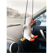 Resim minikbahçem Sallanan Ördek Dikiz Ayna Süsü Şahin Model Araçlar İçin Yeni Trend 8 cm 