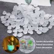 Resim 205 adet Açık Hava Mini Parlayan Çakıl - Saksılar, Yollar, Akvaryumlar ve Düğün Parti Malzemeleri için Reçine Bahçe Dekoru - 0.8cm/0.31" ila 1cm/0.39" (0.23" ila 0.51") - - Aktive Parlayan Koyunlar Yıl Boyu Dekorasyon, Bahçe Dekorasyonları, Yolu Aydınlatma, Silindirik Koyunlar, Uvresin Koyunlar 