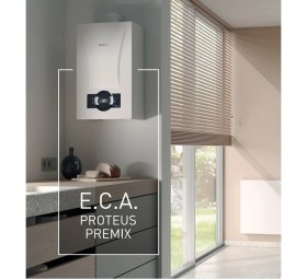 Resim E.c.a 24 Kw Proteus Premix Tam Yoğuşmalı Kombi Bacalı Isıtma Tekniği ile Yüksek Enerji Verimliliği 