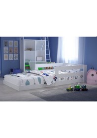 Resim Tuliplife Montessori Karyola Beyaz 90x190 Yatak Uyumlu TLP118M 