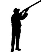 Resim Nişan Almış Avcı Duvar Dekor Sticker 40 x 68 cm 
