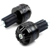 Resim Chuangyinshop 2 Adet Siyah Evrensel Motosiklet Gidon Ağırlık Tapası Cnc Metal Tutma Kolları 