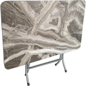 Resim Tubix Mermer Desenli Krem Katlanır Balkon Masası 50X80 cm 