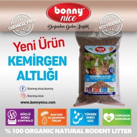 Resim Bonny Nice Organik Çam Pelet Hamster Altlığı 5 Kg 9 L x 2Paket 