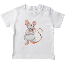 Resim Angemiel Baby Cool Fare Erkek Bebek Tişört Beyaz B0645MDBBKETSRT 