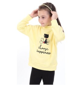 Resim Toontoy Kids Toontoy Kız Bebek Baskılı Sweatshirt Açık Sarı 