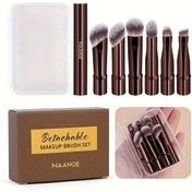 Resim MAANGE Kabuki Makyaj Fırça Seti, Profesyonel Göz Makyaj Kiti, Çıkarılabilir Başlıklarla, Metal Sap ve Naylon Kıllarla, Far, Kaş ve Eyeliner Fırçalarını İçerir, Kokusu Olmayan Çubuk Formu, Tüm Cilt Tipleri İçin Uygun, Seyahat ve Hediye İçin İdeal 