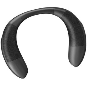 Resim Suntek Giyilebilir Boyunlu Hoparlör 3d Stereo Ses Tv Oyun Siyah 