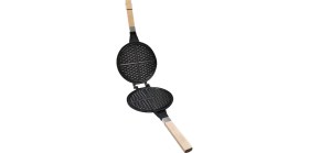 Resim Taşhan T-0598 Döküm Ahşap Saplı Waffle Tavas 20 cm. 