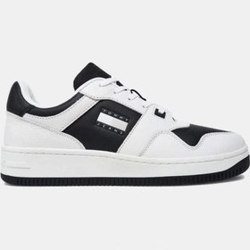 Resim Tommy Hilfiger Erkek Rahat Taban Renk Geçişli Düşük Bilekli Retro Beyaz Sneaker EM0EM01513-YBL 