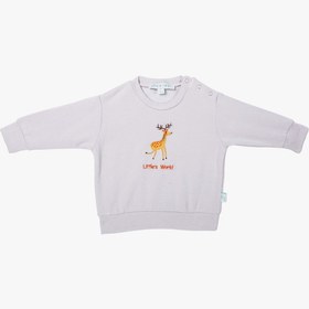 Resim LITTLE'S WORLD Bebek Gri Nakışlı Sweatshirt 