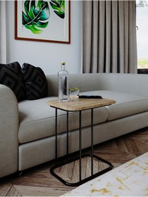 Resim B&G C Sehpa Koltuk Sehpası Yan Sehpa Zigon Sehpa Çay Kahve Servis Sehpası Atlantik Çam 