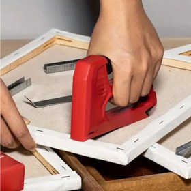 Resim 100 adet Paslanmaz Çelik Çivi ile Manuel Tırnak Tabancası (4-8mm/0.16-0.32in) - Mobilya Yapımı, İç Mekan Marangozluk & El İşi için Elektriksiz DIY Aleti - Ergonomik Sap, Dayanıklı Paslanmaz Çelik Çiviler, Elektriğe Gerek Yok, Ahşap için Tırnak Tabancası, El ile Çalıştırılan Alet 