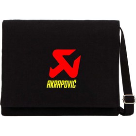 Resim Akrapovic Logo Siyah Postacı Çantası - Siyah 