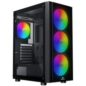 Resim Gamebooster Castle A651b 600w Apfc Usb 3.0 Mesh 4 Rainbow Fanlı Mid-t Atx Gaming Siyah Kasa 