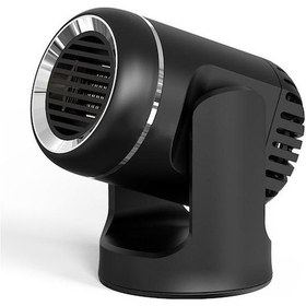 Resim Siyah Seametal 12v Oto Kaloriferi Taşınabilir Hava Isıtma Fanı Enerji Tasarrufu Hızlı Isıtma Buz Çözücü Buğu Çözücü 2 İn 1 Pano Isıtıcı Fanı Kombo 