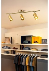 Resim Koal Avize Spoti 3'lü Eskitme Renk Gün Işığı Modern Tasarım Salon - Mutfak - Banyo Spot Ledli Sıralı Avize Eskitme 