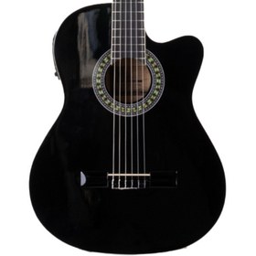 Resim Barcelona LC 3900 Cutaway Elektro Klasik Gitar - Siyah 