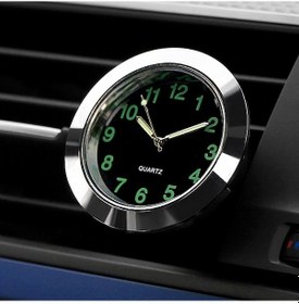 Resim Araba Saati Gece Lambası Elektronik Saat Araba Dekorasyon Gümüş 