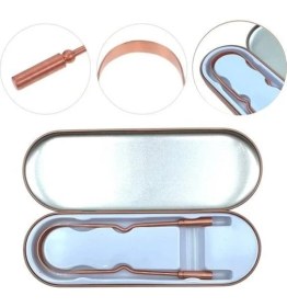 Resim Karahanbey Bakır Oil Pulling Yağ Çekme Dil Plak Temizleme Aleti Dil Fırçası Sıyırıcı Dil Kaşığı 