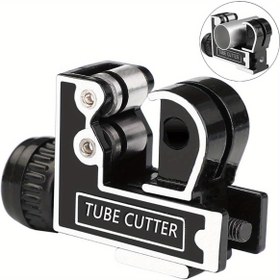 Resim Kompakt Tüp Kesici Alet Bakır, Pirinç ve Alüminyum Borular için - Paslanmaz Çelik Bıçak, 1/8 ila 1-1/8 İnç (3-28mm) Kesme Aralığı, Dayanıklı Metal Alaşımlı Gövde, Kolay İşlem için Hassas Kolu 