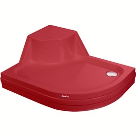 Resim Asimetrik Panelli Oturmalı Duş Teknesi | Sanacryl - 80x150 / Kırmızı / Oturmalı 